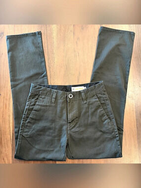 Volcom Big Boys Frickin Modern Stretch Pants Green Waist 26/Boys 12